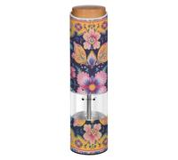 Grckit Electric Salt and Pepper Grinder, Battery-Operated Adjustable Coarseness White LED Light, Russian Traditional Pattern
