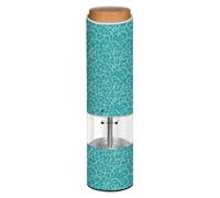 Grckit Electric Salt and Pepper Grinder, Battery-Operated Adjustable Coarseness White LED Light, Water Surface