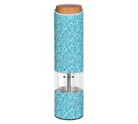 Grckit Electric Salt and Pepper Grinder, Battery-Operated Adjustable Coarseness White LED Light, Water Texture