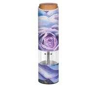 Grckit Electric Salt and Pepper Grinder, Battery-Operated Adjustable Coarseness White LED Light, Watercolor Rose Blue