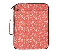 Grckit File Organizer Bag Botanical Pattern Red Expanding Accordion File Folder with 7 Pockets, Water-Resistant Portable Document Organizer for Office School Home Travel, A4 Letter Size