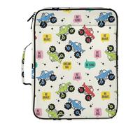 Grckit File Organizer Bag Cartoon Monster Trucks Expanding Accordion File Folder with 7 Pockets, Water-Resistant Portable Document Organizer for Office School Home Travel, A4 Letter Size