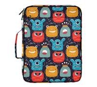 Grckit File Organizer Bag Cartoon Monsters Expanding Accordion File Folder with 7 Pockets, Water-Resistant Portable Document Organizer for Office School Home Travel, A4 Letter Size