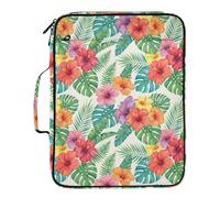 Grckit File Organizer Bag Colorful Hibiscus Flower Expanding Accordion File Folder with 7 Pockets, Water-Resistant Portable Document Organizer for Office School Home Travel, A4 Letter Size