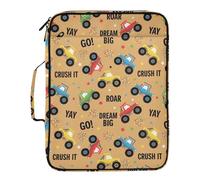 Grckit File Organizer Bag Colorful Monster Trucks Expanding Accordion File Folder with 7 Pockets, Water-Resistant Portable Document Organizer for Office School Home Travel, A4 Letter Size