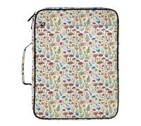 Grckit File Organizer Bag Colorful Wild Plants Expanding Accordion File Folder with 7 Pockets, Water-Resistant Portable Document Organizer for Office School Home Travel, A4 Letter Size