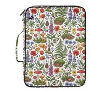 Grckit File Organizer Bag Colorful Wild Plants Expanding Accordion File Folder with 7 Pockets, Water-Resistant Portable Document Organizer for Office School Home Travel, A4 Letter Size
