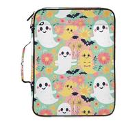 Grckit File Organizer Bag Cute Summer Ghost Expanding Accordion File Folder with 7 Pockets, Water-Resistant Portable Document Organizer for Office School Home Travel, A4 Letter Size