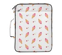 Grckit File Organizer Bag Ice Cream Cones Expanding Accordion File Folder with 7 Pockets, Water-Resistant Portable Document Organizer for Office School Home Travel, A4 Letter Size