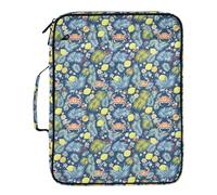 Grckit File Organizer Bag Mediterranean Summer Pattern Expanding Accordion File Folder with 7 Pockets, Water-Resistant Portable Document Organizer for Office School Home Travel, A4 Letter Size