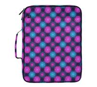 Grckit File Organizer Bag Neon Mandala Expanding Accordion File Folder with 7 Pockets, Water-Resistant Portable Document Organizer for Office School Home Travel, A4 Letter Size