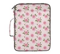 Grckit File Organizer Bag Pink Roses Expanding Accordion File Folder with 7 Pockets, Water-Resistant Portable Document Organizer for Office School Home Travel, A4 Letter Size