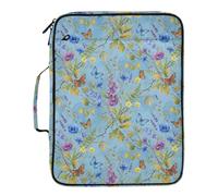 Grckit File Organizer Bag Plants and Butterflies Expanding Accordion File Folder with 7 Pockets, Water-Resistant Portable Document Organizer for Office School Home Travel, A4 Letter Size