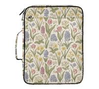 Grckit File Organizer Bag Retro Spring Flowers Expanding Accordion File Folder with 7 Pockets, Water-Resistant Portable Document Organizer for Office School Home Travel, A4 Letter Size