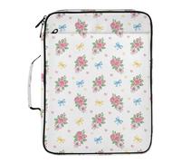 Grckit File Organizer Bag Roses Bows Expanding Accordion File Folder with 7 Pockets, Water-Resistant Portable Document Organizer for Office School Home Travel, A4 Letter Size