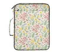 Grckit File Organizer Bag Spring Floral Pattern Expanding Accordion File Folder with 7 Pockets, Water-Resistant Portable Document Organizer for Office School Home Travel, A4 Letter Size