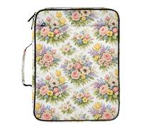 Grckit File Organizer Bag Spring Watercolor Bouquet Expanding Accordion File Folder with 7 Pockets, Water-Resistant Portable Document Organizer for Office School Home Travel, A4 Letter Size