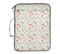 Grckit File Organizer Bag Spring Watercolor Wild Flowers Expanding Accordion File Folder with 7 Pockets, Water-Resistant Portable Document Organizer for Office School Home Travel, A4 Letter Size