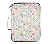 Grckit File Organizer Bag Spring Watercolor Wild Flowers Expanding Accordion File Folder with 7 Pockets, Water-Resistant Portable Document Organizer for Office School Home Travel, A4 Letter Size