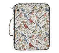 Grckit File Organizer Bag Vintage Winter Birds Expanding Accordion File Folder with 7 Pockets, Water-Resistant Portable Document Organizer for Office School Home Travel, A4 Letter Size