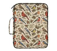Grckit File Organizer Bag Vintage Winter Birds Expanding Accordion File Folder with 7 Pockets, Water-Resistant Portable Document Organizer for Office School Home Travel, A4 Letter Size