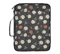 Grckit File Organizer Bag White Roses Expanding Accordion File Folder with 7 Pockets, Water-Resistant Portable Document Organizer for Office School Home Travel, A4 Letter Size