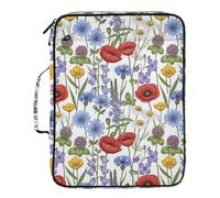 Grckit File Organizer Bag Wildflowers Plants Expanding Accordion File Folder with 7 Pockets, Water-Resistant Portable Document Organizer for Office School Home Travel, A4 Letter Size