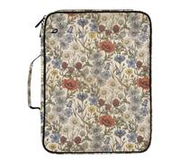 Grckit File Organizer Bag Wildflowers Plants Expanding Accordion File Folder with 7 Pockets, Water-Resistant Portable Document Organizer for Office School Home Travel, A4 Letter Size