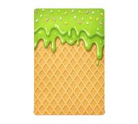 Grckit Green Ice Cream Cone Crib Sheets for Boys Girls - Portable Microfiber Fitted Crib Sheet for Playard and Mini Crib Mattress, Soft & Breathable, 27x39 Inch