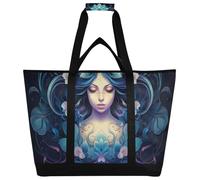 Grckit Insulated Cooler Bag Large 30 Cans Leakproof Thermal Mandalorian Tote Bag for Adults, Reusable Grocery Shopping Bag for Beach Travel Hiking Picnic