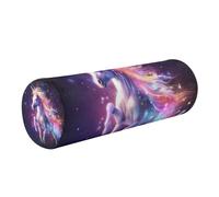Grckit Neck Pillow for Sleeping, 5.5"x17" Galaxy Unicorn Memory Foam Bolster Pillow for Neck Pain Relief, Cylinder Cervical Support Roll for Bed, Couch