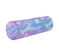 Grckit Neck Pillow for Sleeping, 5.5"x17" Kawaii Galaxy Texture Memory Foam Bolster Pillow for Neck Pain Relief, Cylinder Cervical Support Roll for Bed, Couch