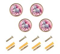 Grckit Skull with Flames Round Drawer Knobs 1.26 Inch/32mm Drawer Pulls Cabinet Dresser Handles for Kitchen Cabinet Dresser Drawer Hardware, 4-Pack