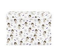 Grckit Storage Bins with Lids, Skeleton Gentlemen Foldable Storage Cube Boxes Fabric Storage Organizer Basket for Home, Bedroom, Office, Closet (16.5x12.6x11.8)