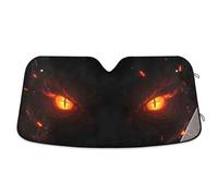 Grckit Windshield Sun Shade for Car Front Window, 53"x23.5" Universal Fit for Sedan SUV Truck, Foldable Accordion Car Sunshade Blocks UV Rays to Keep Vehicle Cool, Dark Dragon Eyes