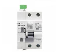 GRD9L-R 6KA ELCB RCCB Automatic Reclosing Device Circuit Breaker 2P 4P 40A 63A 30mA 100mA 300mA RCD AC Type 1Pcs(GRD9L-R-DC24-48V,4P 63A 100mA RCCB AC)