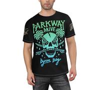GRDBZZXGO Men's Drive Metalcore Band Parkway Printed Short-Sleeved Shirts Versatile Round-Neck Tops Comfortable and Trendy Shirts Multicolor L