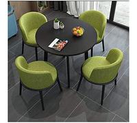 GRDDBZA Office Business Hotel Lobby Dining Table Set, Negotiate Table and Chair Combination Modern Home Living Room Round Table Bar Restaurant Dessert Coffee Shop Office Business Hotel(Color:Green)