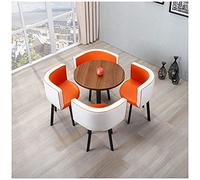 GRDDBZA Office Business Hotel Lobby Dining Table Set, Negotiating Table and Chair Set Hotel Reception Meeting Room Chess Room Small Round Table Modern Supermarket Beauty Salon(Color:Combination 6)