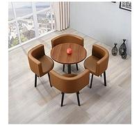 GRDDBZA Office Business Hotel Lobby Dining Table Set, Negotiating Table and Chair Set Hotel Reception Meeting Room Chess Room Small Round Table Modern Supermarket Beauty Salon(Color:Combination 9)