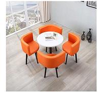 GRDDBZA Office Business Hotel Lobby Dining Table Set, Negotiating Table and Chair Set Hotel Reception Meeting Room Chess Room Small Round Table Modern Supermarket Beauty Salon(Color:Combination 2)