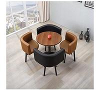GRDDBZA Office Business Hotel Lobby Dining Table Set, Negotiating Table and Chair Set Hotel Reception Meeting Room Chess Room Small Round Table Modern Supermarket Beauty Salon(Color:Combination 8)