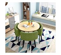 GRDDBZA Office Conference Table Small Meeting Coffee Table Modern Table and Chair Set 1 Table 4 Chairs Balcony Cafe Office Furniture Set Living Room Western Restaurant Negotiate(Color:Green)