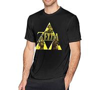 GRDPGC Leg-End Ze-Lda Cotton Fabric Men's Short Sleeve T-Shirt Top Black