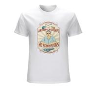 GRDPGC Men's Anthony Bourdain No Reservations Us Desert Chef Rip Best Tv Show T Shirt White