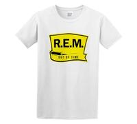GRDPGC Men's Fashion T Shirts Hoxsin Rem Out of Time Rem Band Cool Short Sleeves White