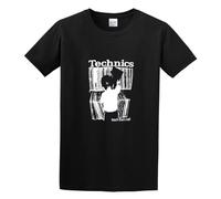 GRDPGC Men's Fashion T Shirts Technics Teach Them Well Vinyl Dj S39 Comfortable Fabrics to accompany You All Summer Black