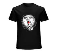 GRDPGC Men's Round Neck Graphic One Tree Hill People Always Leave for Male Tee T Shirt Black