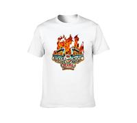 GRDPGC Men's Round Neck T-Shirt HOT Biker Mice from Mars Cartoon Hand wash Recommended White
