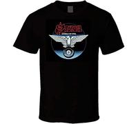 GRDPGC Saxon Wheels of Steel Metal Band Logo T-Shirt Men
